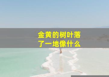 金黄的树叶落了一地像什么