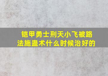 铠甲勇士刑天小飞被路法施蛊术什么时候治好的