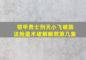 铠甲勇士刑天小飞被路法施蛊术破解解救第几集