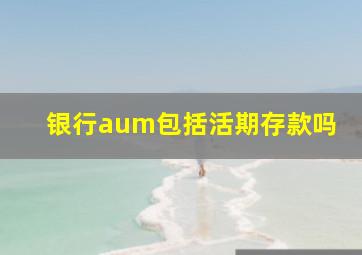 银行aum包括活期存款吗