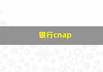 银行cnap