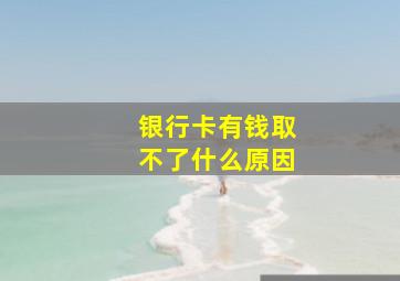 银行卡有钱取不了什么原因