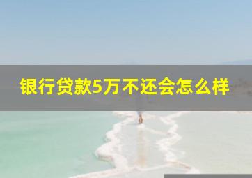 银行贷款5万不还会怎么样