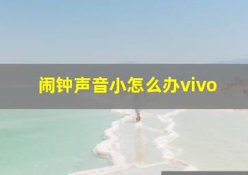 闹钟声音小怎么办vivo