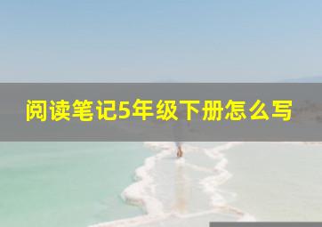 阅读笔记5年级下册怎么写