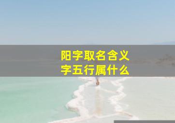 阳字取名含义字五行属什么