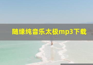 随缘纯音乐太极mp3下载