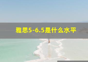 雅思5-6.5是什么水平