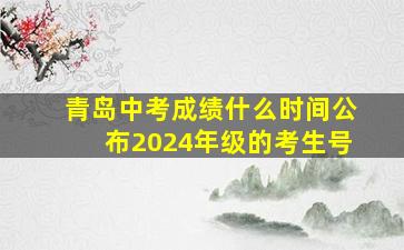 青岛中考成绩什么时间公布2024年级的考生号