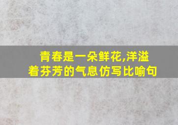 青春是一朵鲜花,洋溢着芬芳的气息仿写比喻句