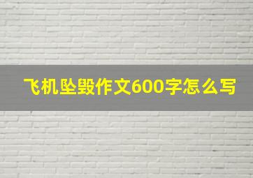 飞机坠毁作文600字怎么写