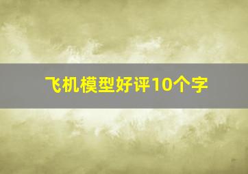 飞机模型好评10个字