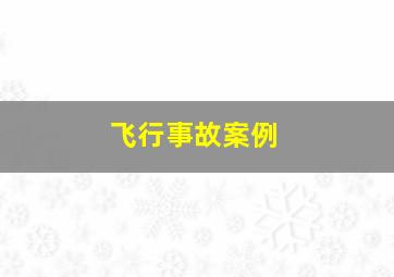 飞行事故案例