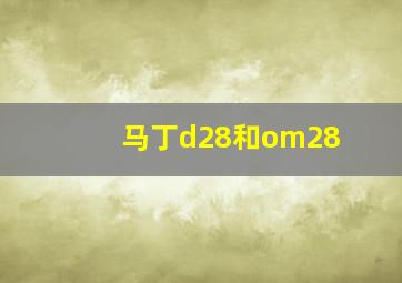 马丁d28和om28