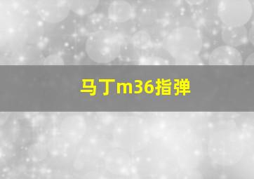 马丁m36指弹