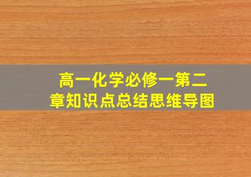 高一化学必修一第二章知识点总结思维导图