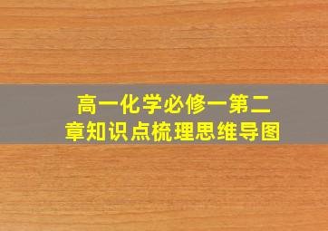 高一化学必修一第二章知识点梳理思维导图