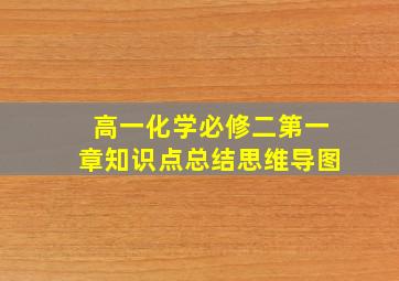 高一化学必修二第一章知识点总结思维导图