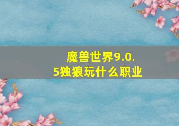 魔兽世界9.0.5独狼玩什么职业