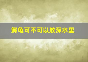 鳄龟可不可以放深水里