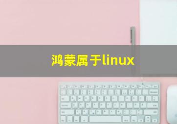 鸿蒙属于linux