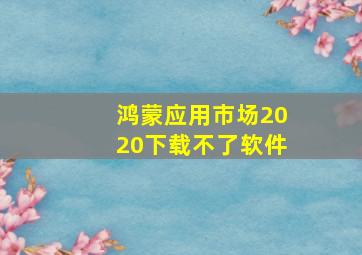 鸿蒙应用市场2020下载不了软件