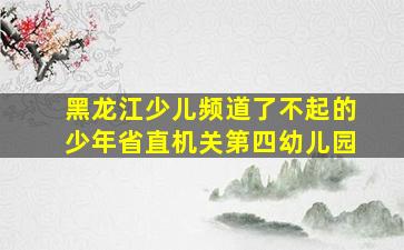 黑龙江少儿频道了不起的少年省直机关第四幼儿园