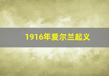 1916年爱尔兰起义