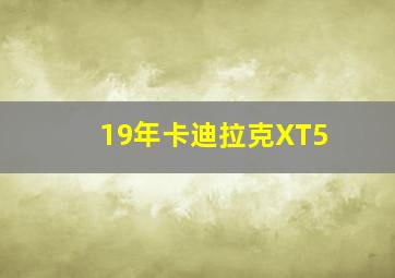 19年卡迪拉克XT5