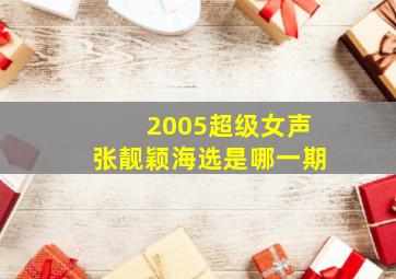 2005超级女声张靓颖海选是哪一期