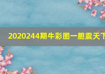 2020244期牛彩图一胆震天下