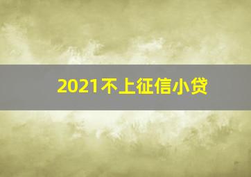 2021不上征信小贷