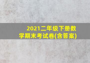 2021二年级下册数学期末考试卷(含答案)