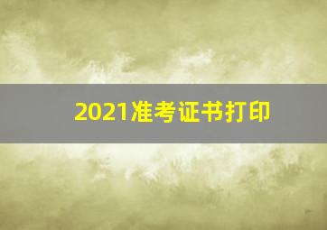 2021准考证书打印