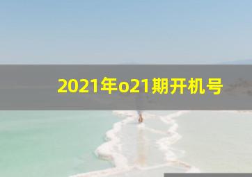 2021年o21期开机号