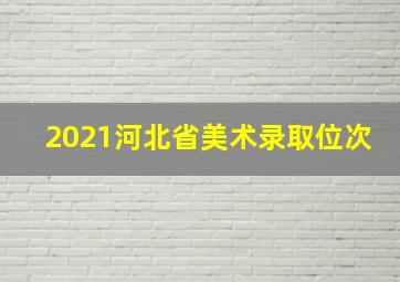 2021河北省美术录取位次