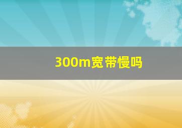 300m宽带慢吗