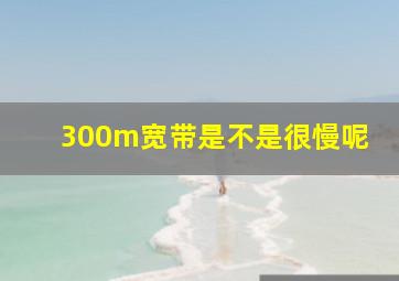 300m宽带是不是很慢呢