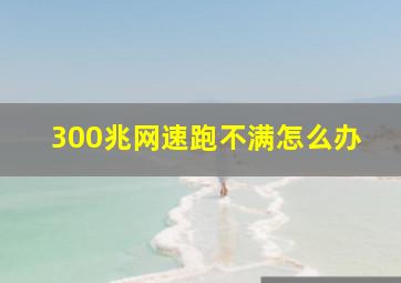 300兆网速跑不满怎么办