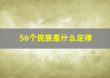 56个民族是什么定律