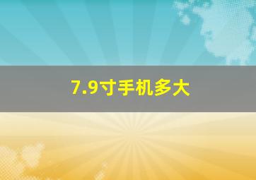 7.9寸手机多大