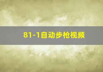 81-1自动步枪视频