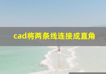 cad将两条线连接成直角