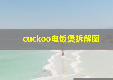 cuckoo电饭煲拆解图