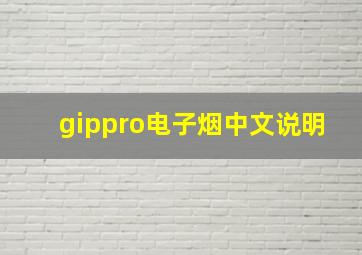 gippro电子烟中文说明