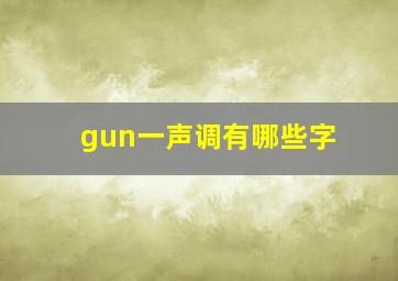 gun一声调有哪些字