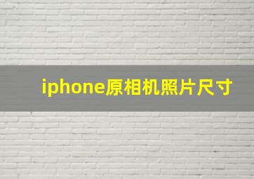 iphone原相机照片尺寸