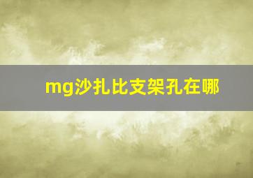 mg沙扎比支架孔在哪