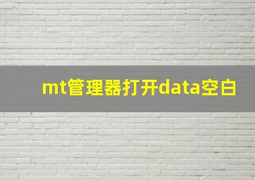 mt管理器打开data空白