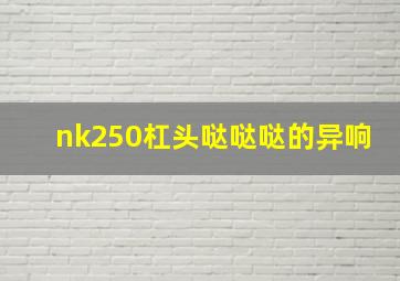 nk250杠头哒哒哒的异响